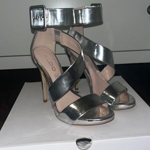 Women’s chrome stiletto heels